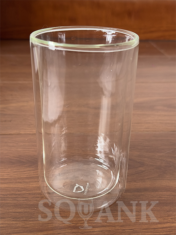 SQK-011 Eco-friendly Double-walled Insulated Cylindrical Glass Cup